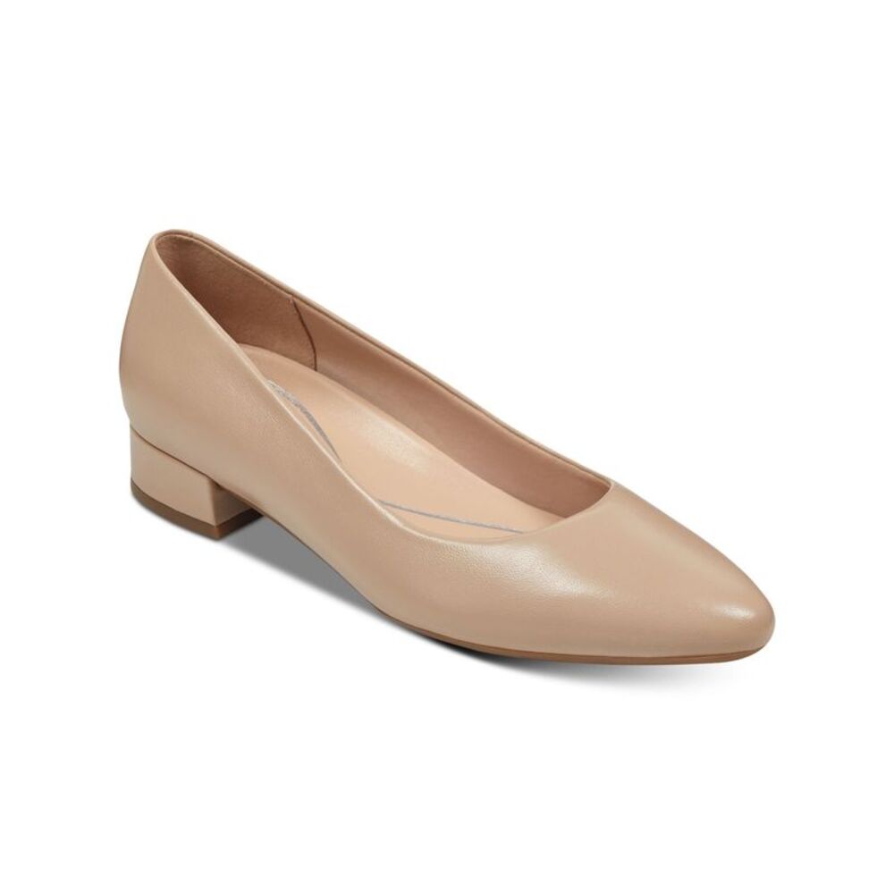 EASY SPIRIT Womens Beige Removable Liner Caldise Almond Slip On Pumps 7.5 W